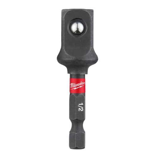 MILWAUKEE 1/4" Sechskant auf 1/2" Vierkant Steckschlüsseleinsatz SHOCKWAVE 50 mm