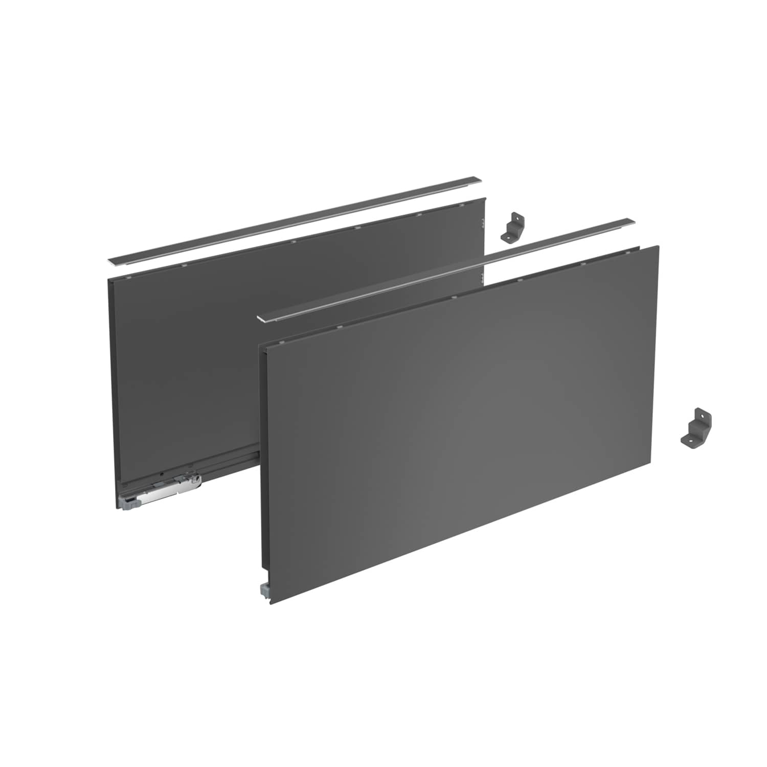 HETTICH AvanTech YOU Set Zarge, Höhe 251 mm x NL 650 mm, anthrazit, links und rechts, 9353454