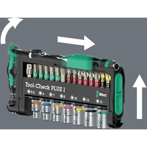 WERA Bit-/Steckschlüsselset Tool-Check PLUS 1 39-tlg.WERA