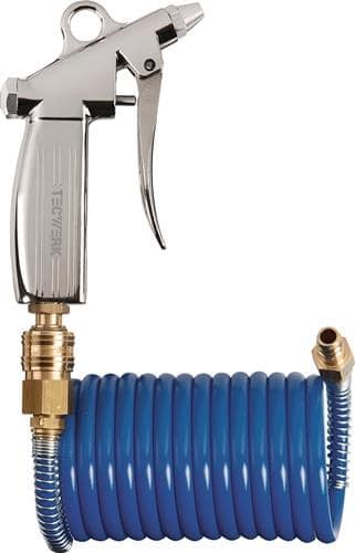 TECWERK Spiralschlauch-Pistolen-Set ID 6mm AD 8mm L.2,5m blau Kuppl.DN 7,2 TECWERK