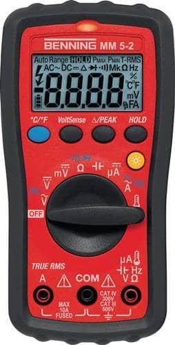 BENNING Multimeter MM 5-2 0,1 mV-600 V AC/DC TRUE RMS BENNING