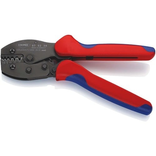 KNIPEX Aderendhülsencrimpzange PreciForce® L.220mm 0,25-6 (AWG 23-10) mm² brün.