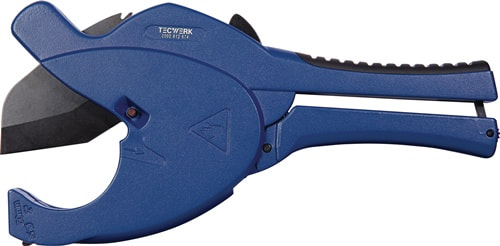 TECWERK Kunststoffrohrschere 0-63mm PP/PE/PB/PVDF/MLP/MSR/VPE/CPVC/PVC TECWERK