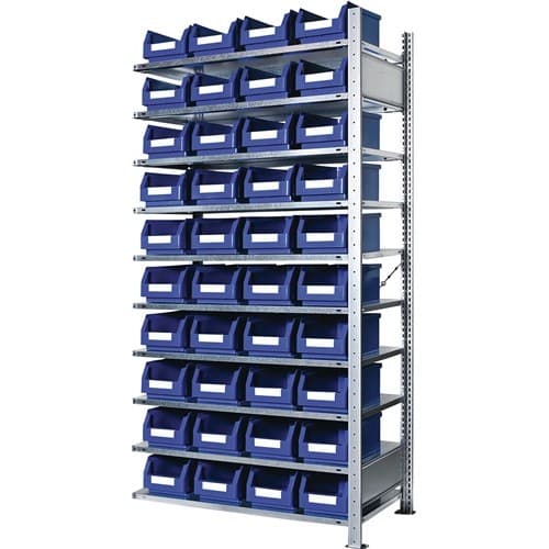 KAPPES Steckregal H2000xB1000xT400mm Anbauregal 10 Stahl-Bd.40xGr.4 blau KAPPES