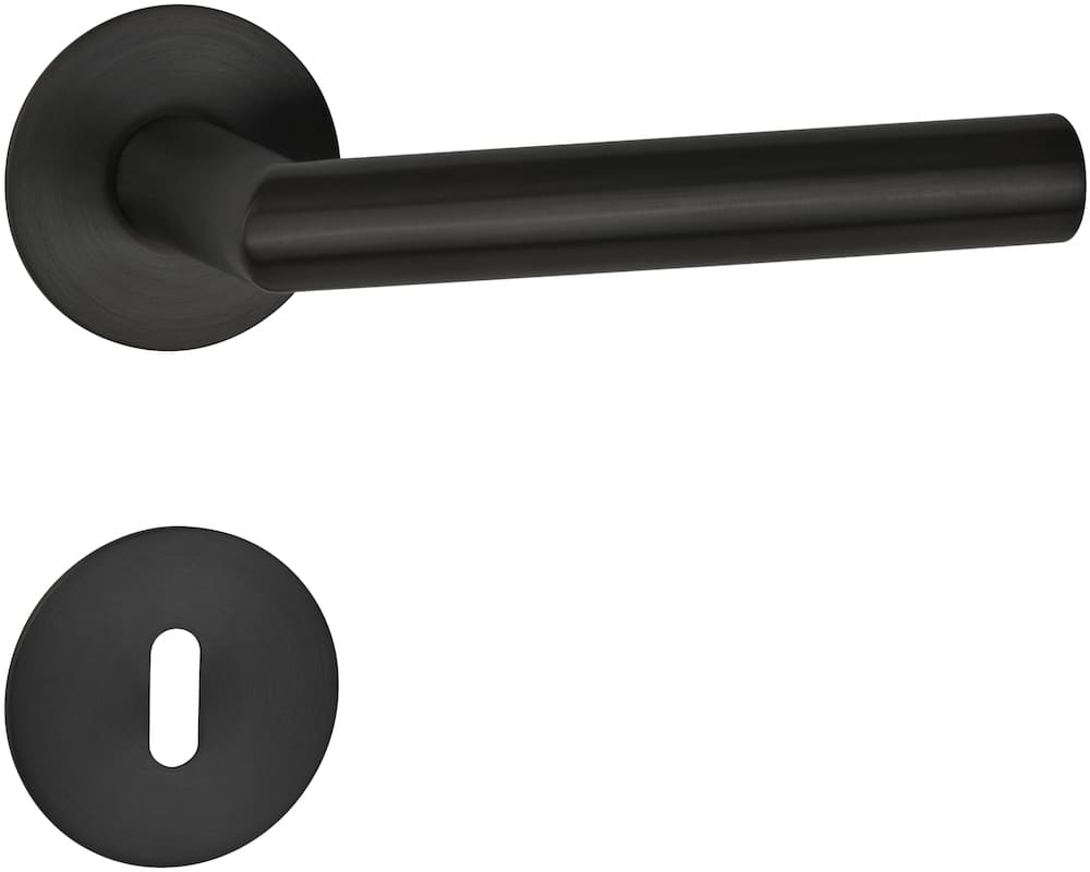HERMAT Wechselgarnitur mit Rosetten BASIC 02 1802/2636.FL/3127, Edelstahl, , smoke black