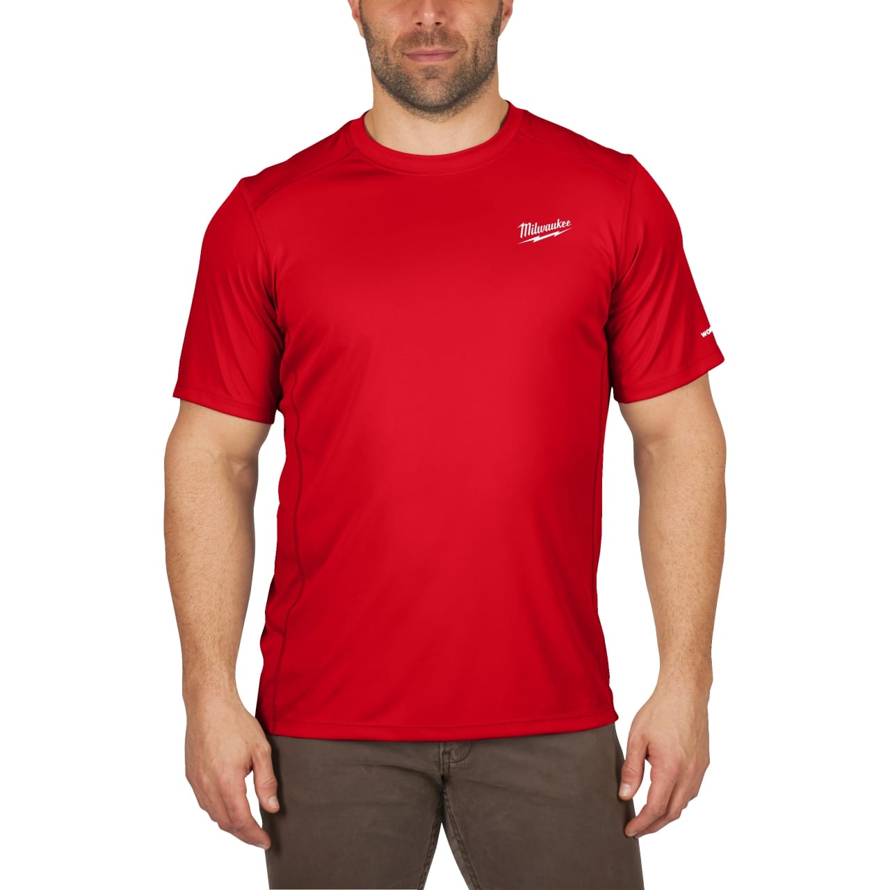 MILWAUKEE Funktions-T-Shirt rot mit UV-Schutz WWSSRD-L