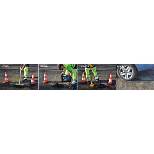 AMPERE Kaltasphalt TRAFFIC ext.ASPHALT® 25kg schwarz Eimer AMPERE