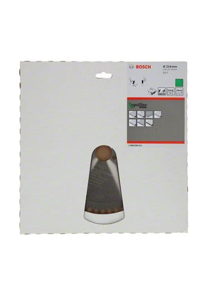 BOSCH Kreissägeblatt Optiline Wood, 216 x 30 x 2,6/1,6, 54