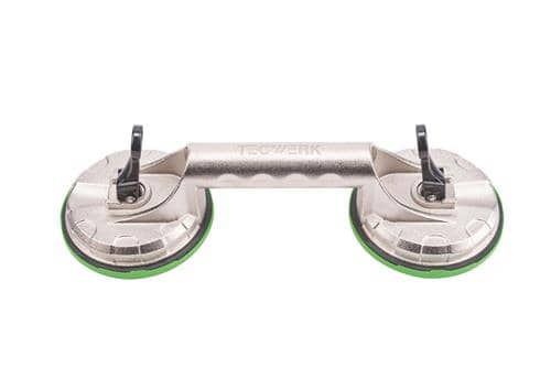 TECWERK Saugheber Trgf.80kg Kopf-D.118mm 2 Köpfe Alu TECWERK