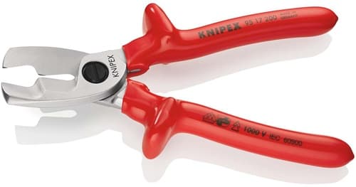 KNIPEX Kabelschere L.200mm Kopf verchr.VDE tauchisol.KNIPEX