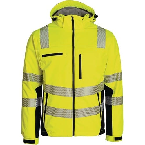 PREVENT TRENDLINE Winter-Warnschutzsoftshelljacke Gr.L gelb-schwarz PREVENT TRENDLINE