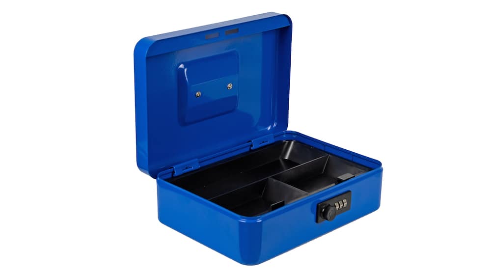 BURG-WÄCHTER Geldkassette, mit Hartgeldeinsatz, Money 5025 blue, Stahlblech blau, 10702
