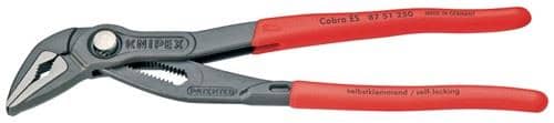 KNIPEX Wasserpumpenzange Cobra® ES L.250mm Spann-W.40mm grau atram.pol.