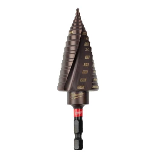 MILWAUKEE 4 bis 30 mm, 2 mm & 3 mm Stufen SHOCKWAVE Stufenbohrer