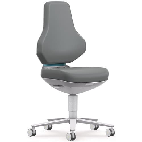 BIMOS Arbeitsdrehstuhl TEXON Rl.Skintec grau