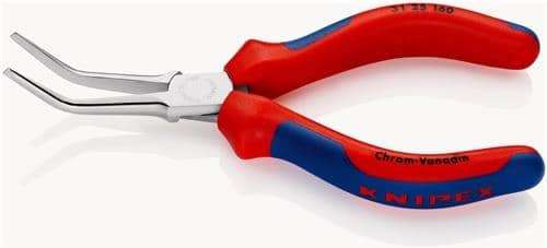 KNIPEX Nadelzange L.160mm 45Grad gew.verchr.Mehrkomp.-Hüllen KNIPEX