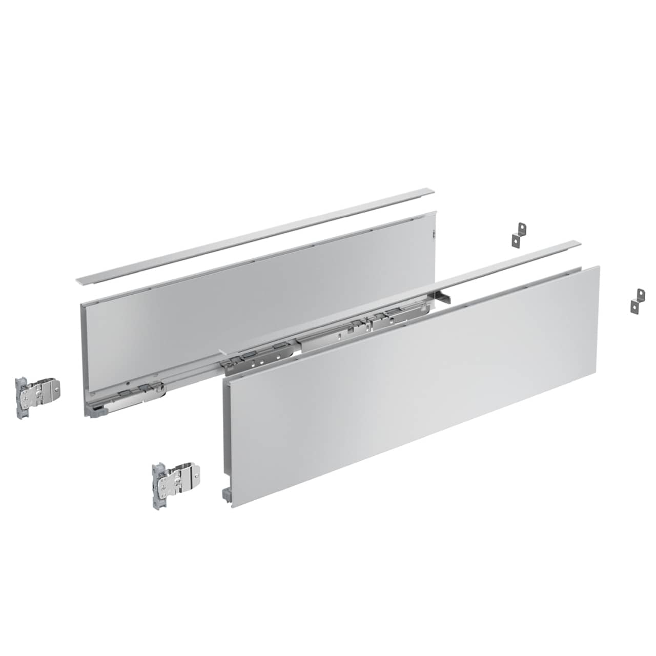HETTICH AvanTech YOU Set Zarge Höhe 139 mm, NL 400 mm, silber, links und rechts, 9255256
