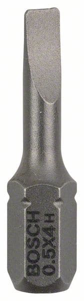 BOSCH Schrauberbit Extra-Hart S 0,5 x 4,0, 25 mm, 3er-Pack