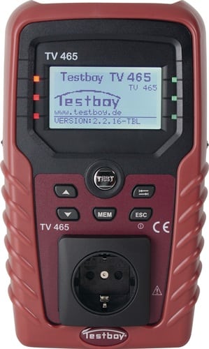 Gerätetester TV 465 p.m.Schutzleiter-/Isolationswiderstand L230xB130xH70mm