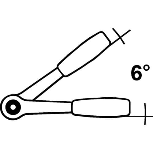 WERA Bit-/Hebelumschaltknarre 8001 A Zyklop 1/4 Zoll direkte Bitaufn.L.87mm 60 Z.WERA