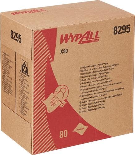 Wischtuch WypAll® X80 8295 L.ca.427 mmxB.ca.212 mm blau 1-lagig 5 Boxen/KT WYPALL