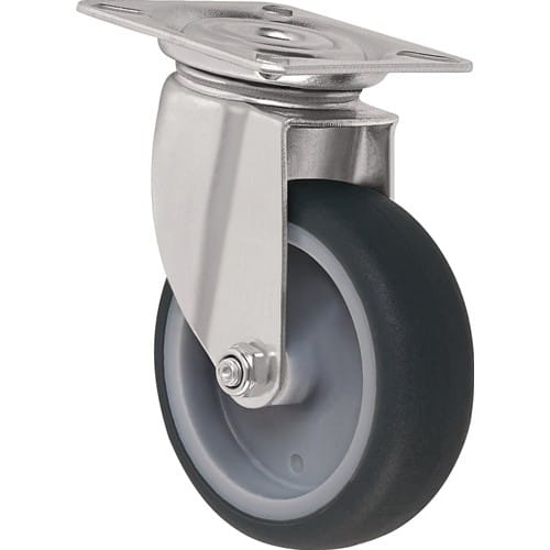 TECWERK Lenkrolle D.50mm grau Trgf.50kg m.Platte TW