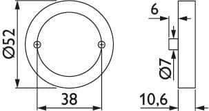 HERMAT Schlüsselrosette 2031, Materialkombination