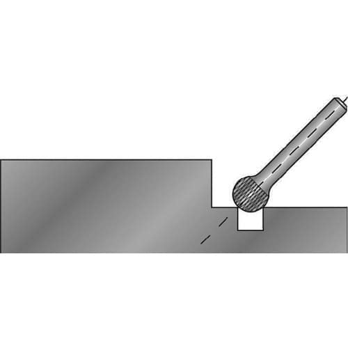 RUKO Frässtift KUD Schaft-D.6mm D.12mm Kopf-L.11mm HM Blank Verz.KVZ 4 RUKO
