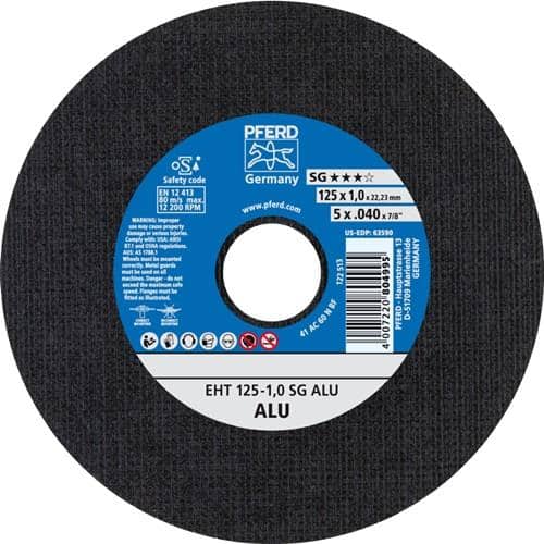PFERD TOOLS Trennscheibe SG ALU D125x1mm ger.Alu.Bohr.22,23mm PFERD