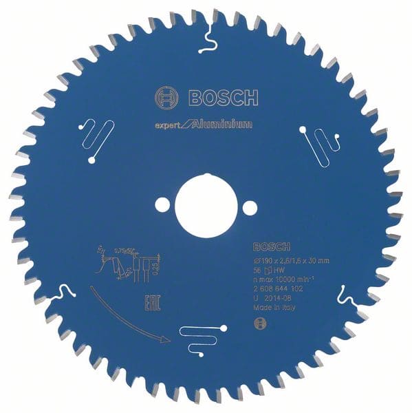 BOSCH Kreissägeblatt Expert for Aluminium, 190 x 30 x 2,6 mm, 56