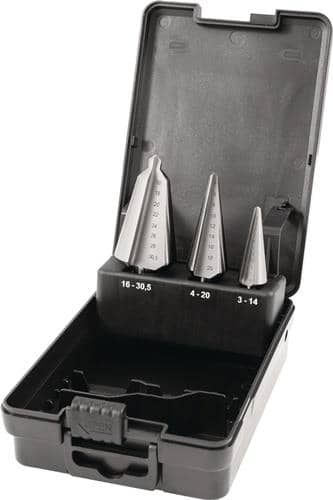 Blechschälbohrer-Satz 3-14 / 4-20 / 16-30,5 mm 3 teilig Kunststoffkassette TECWERK