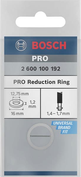 BOSCH Reduzierring für Kreissägeblätter, 16 x 12,75 x 1,2 mm