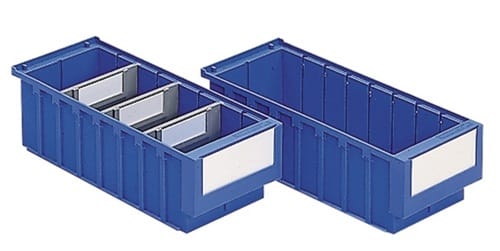 GRUBER Trennw.f.Regalkasten B.160mm PP grau 50 St./Karton