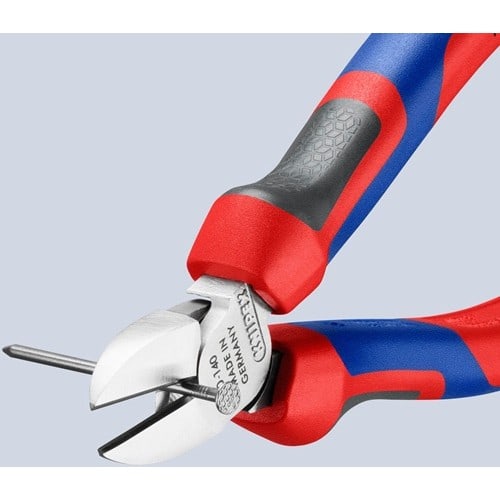 KNIPEX Seitenschneider L.140mm Kopf verchr.m.Mehrkomp.-Hüllen KNIPEX