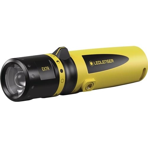 LEDLENSER LED-Taschenlampe EX7R 50-220 lm Akku Li-Ion 65-140m schwarz/gelb LEDLENSER