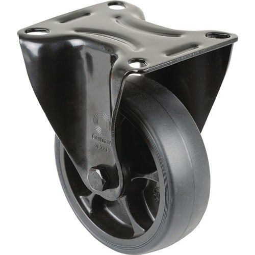 BS ROLLEN Bockrolle D.100mm Trgf.110kg Gum.Platte L104xB80mm Farbe Rl.schwarz BS ROLLEN