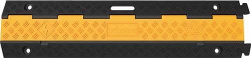 Schlauch- u.Kabelbrücke L980xB240xH45mm Gum.schwarz/gelb 2 Kanäle