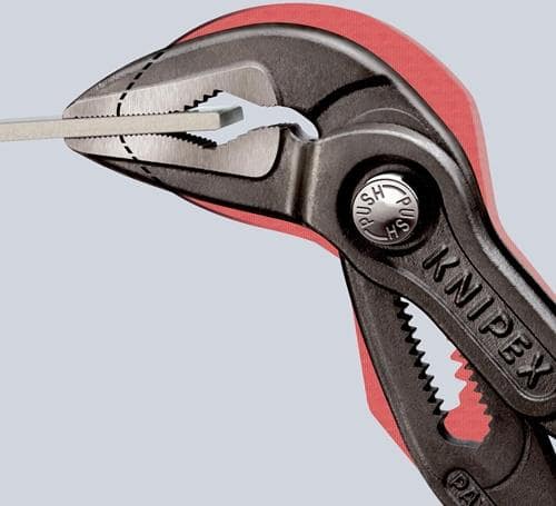 KNIPEX Wasserpumpenzange Cobra® ES L.250mm Spann-W.40mm grau atram.pol.