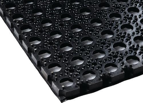 Gum.Ringmatte B.1m L.1,5m D.22mm schwarz NR/SBR o.Gewebeeinlage