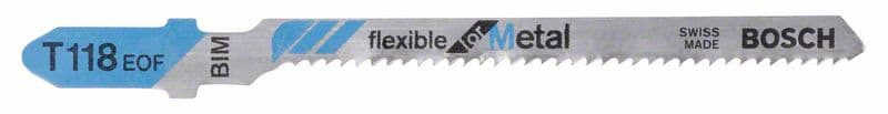 BOSCH Stichsägeblatt T 118 EOF Flexible for Metal, 5er-Pack