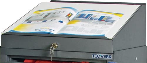 TECWERK Pultaufsatz H272/91xB500xT500mm grau TECWERK
