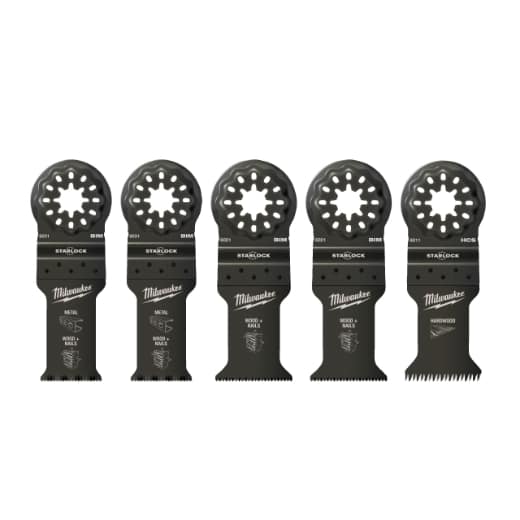 MILWAUKEE 5-teilig Multitool Zubehörset Holz & Metall