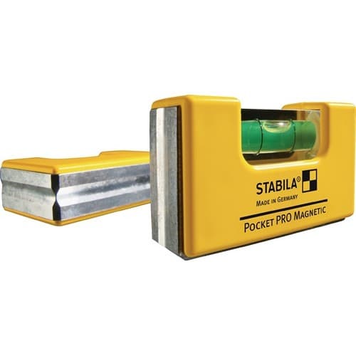 STABILA Wasserwaage Pocket PRO Magnetic 7cm Alu.gelb ± 1mm/m m.Magnet STABILA