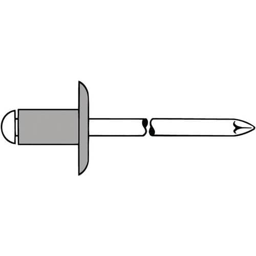 GESIPA Blindniet Nietschaft dxl 5,0x20,0mm K11 Alu/Stahl 250 St.GESIPA