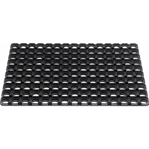Fußmatte offene Ringe schwarz Gum.L1000xB1500xS22mm