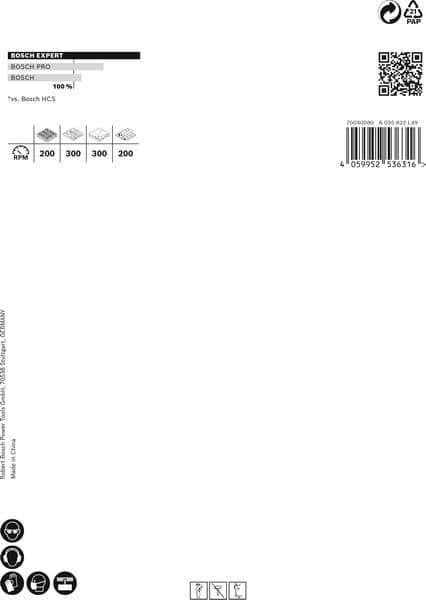 BOSCH EXPERT Construction Material Lochsäge, 127 x 60 mm. Für Dreh- und Schlagbohrer