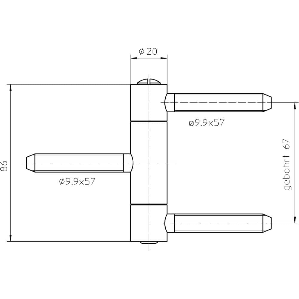 SIMONSWERK Einbohrband BAKA® C 2-20 WF MSTS,