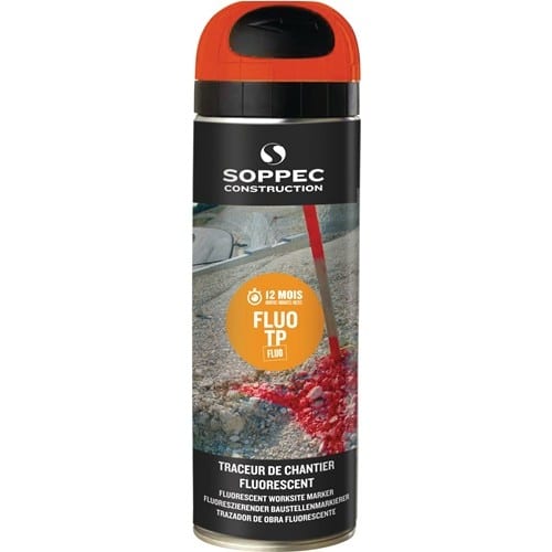 SOPPEC Baustellenmarkierspray FLUO TP neonorange 500ml Spraydose SOPPEC