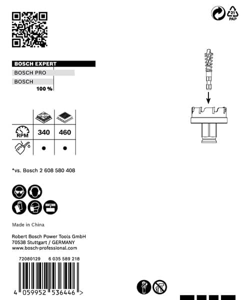 BOSCH EXPERT Sheet Metal Lochsäge, 35 × 5 mm. Für Dreh- und Schlagbohrer