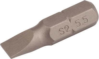 TECWERK Bit f.Schlitzschrauben 5,5mm L.25mm 1/4 Zoll C6,3 Schneidenstärke 1mm TECWERK